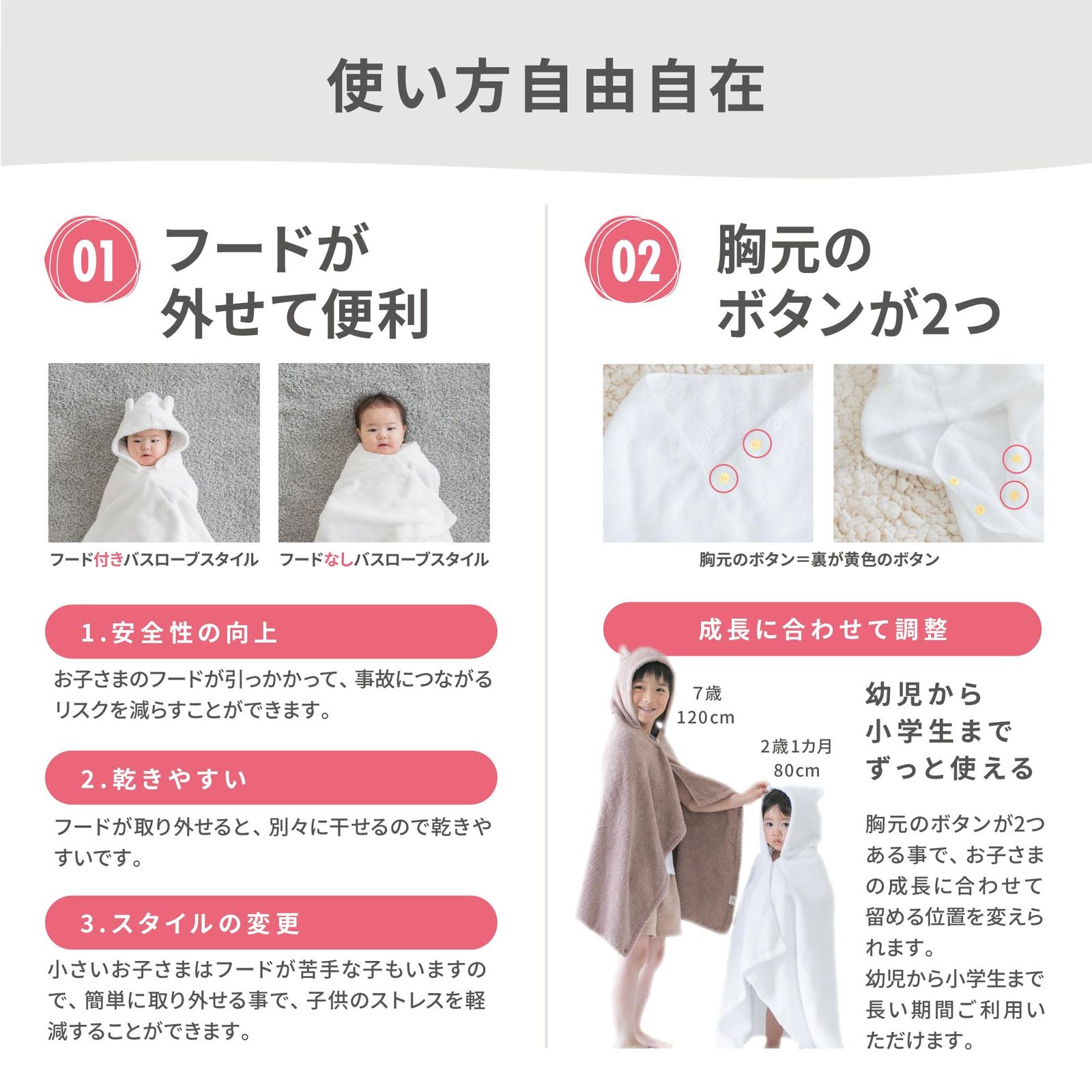 絶対お買い得! Dechu 皮膚科医推薦 ベビーバスローブ 出産祝い プレゼント キッズ おくるみ 男の子 女の子 売り切り価格