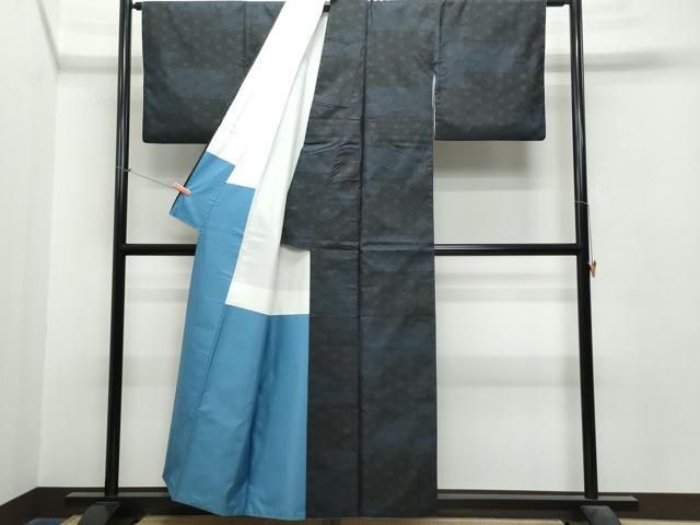 平和屋着物○本場大島紬 7マルキ 麻の葉文様 正絹 逸品 CAAS8655vf