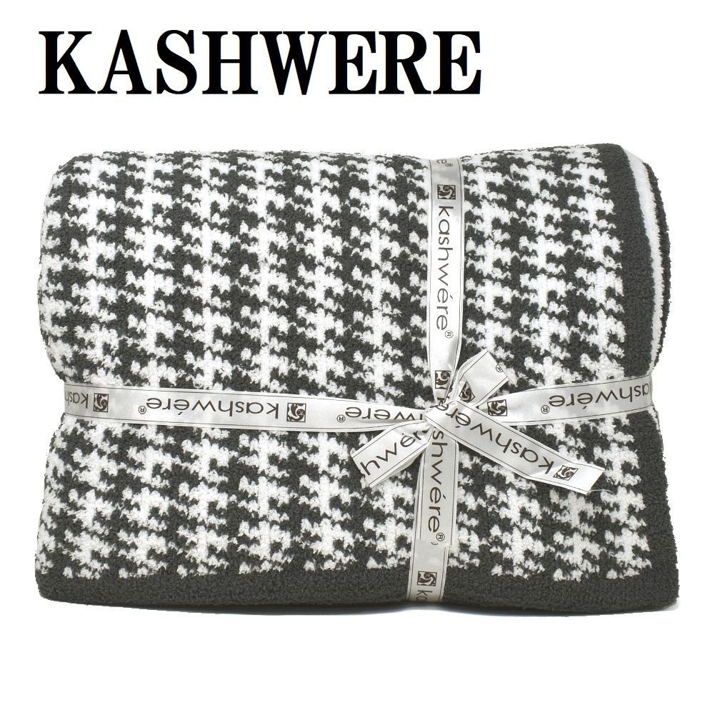 カシウエア KASHWERE THCH-PTN01-025-5270 ブランケット スロー タオルケット 毛布 ひざ掛け パターン メンズ レディース スレート ホワイト