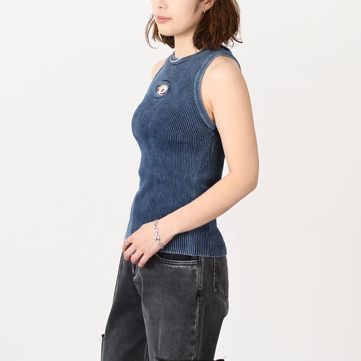 DIESEL タンクトップ M-ANCHOR-A-SL Lサイズ 8AT Diesel M-Anchor-A-Sl タンクトップ | ブルー | FARFETCH JP