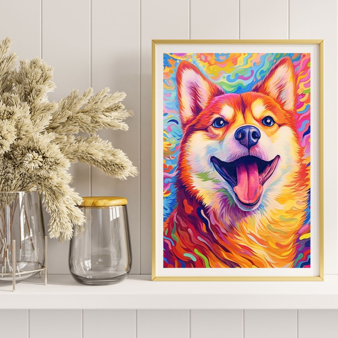 Heavenly Life（天ノ国） - 柴犬 No.5】ジークレー版画＊名入れOK