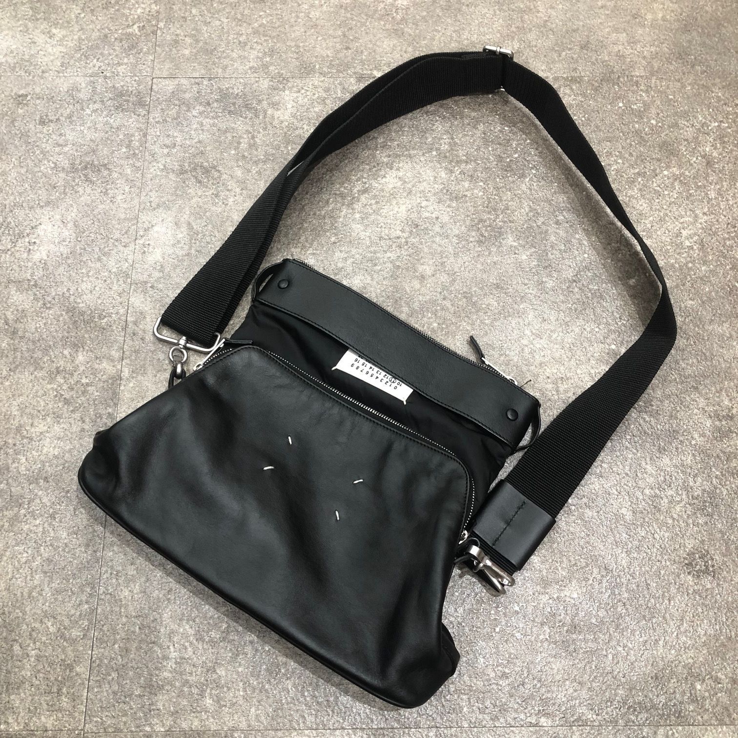 国内正規 Maison Margiela 21SS レザー 切り替え ショルダーバッグ 