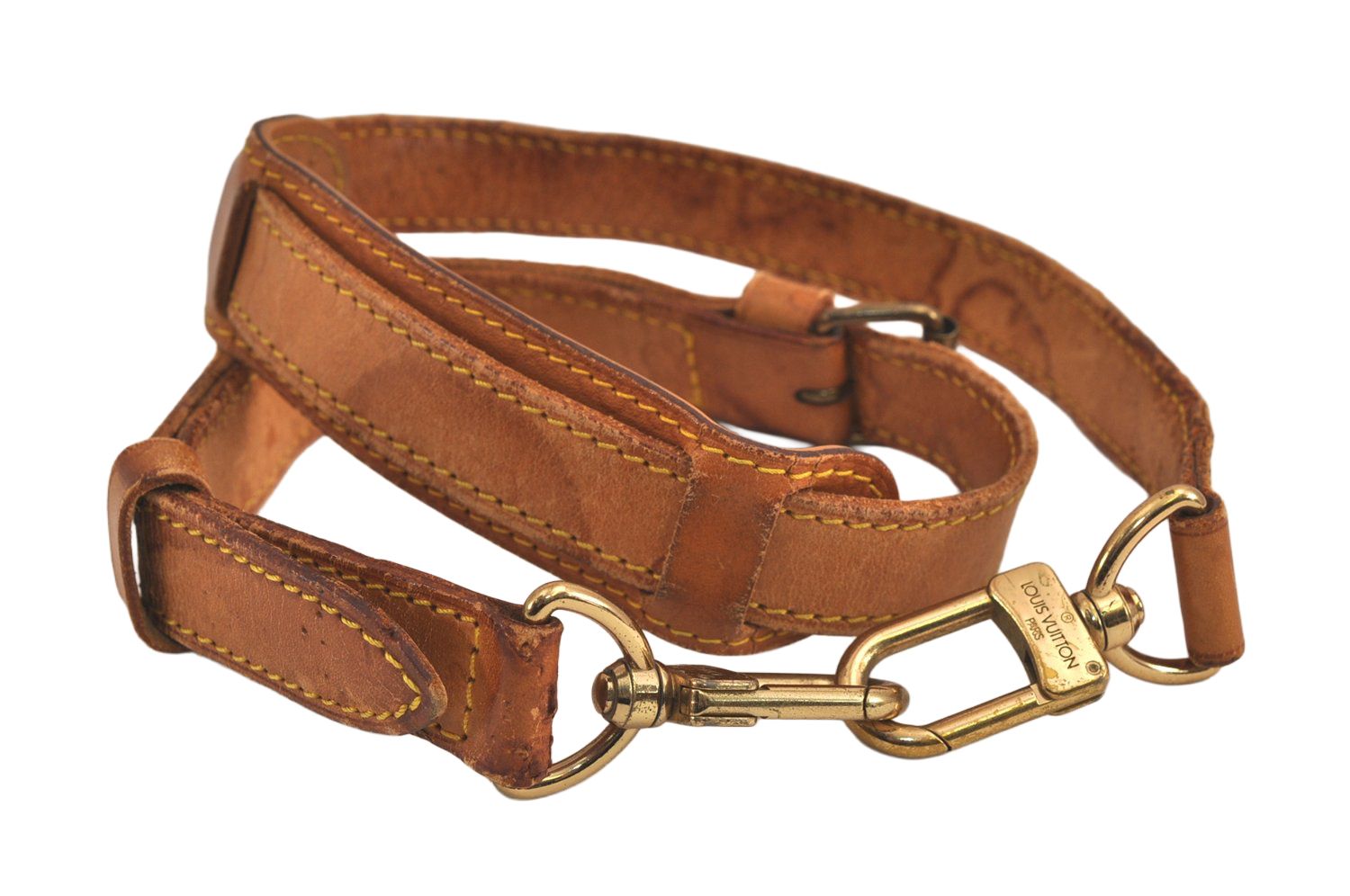 LOUIS VUITTON ルイヴィトン レザー ショルダーストラップ ベージュ 36.8-43.3 LV 6744M
