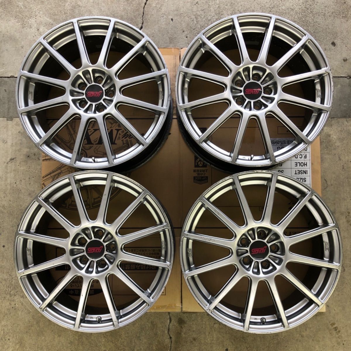 レガシィ BP BL STi 純正アルミホイール 18インチ ENKEI MAT PCD100 7.5JJ 55 フォレスター エクシーガ インプレッサ BRZ