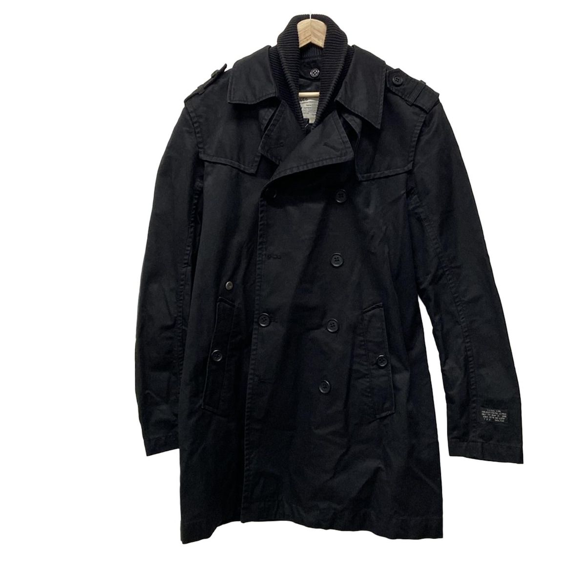 専用♪DIESEL　ディーゼル　ピーコート　黒　XXL　大きめ　牛革　厚手 DIESEL(ディーゼル) コート サイズXL メンズ - 黒 長袖/秋/冬