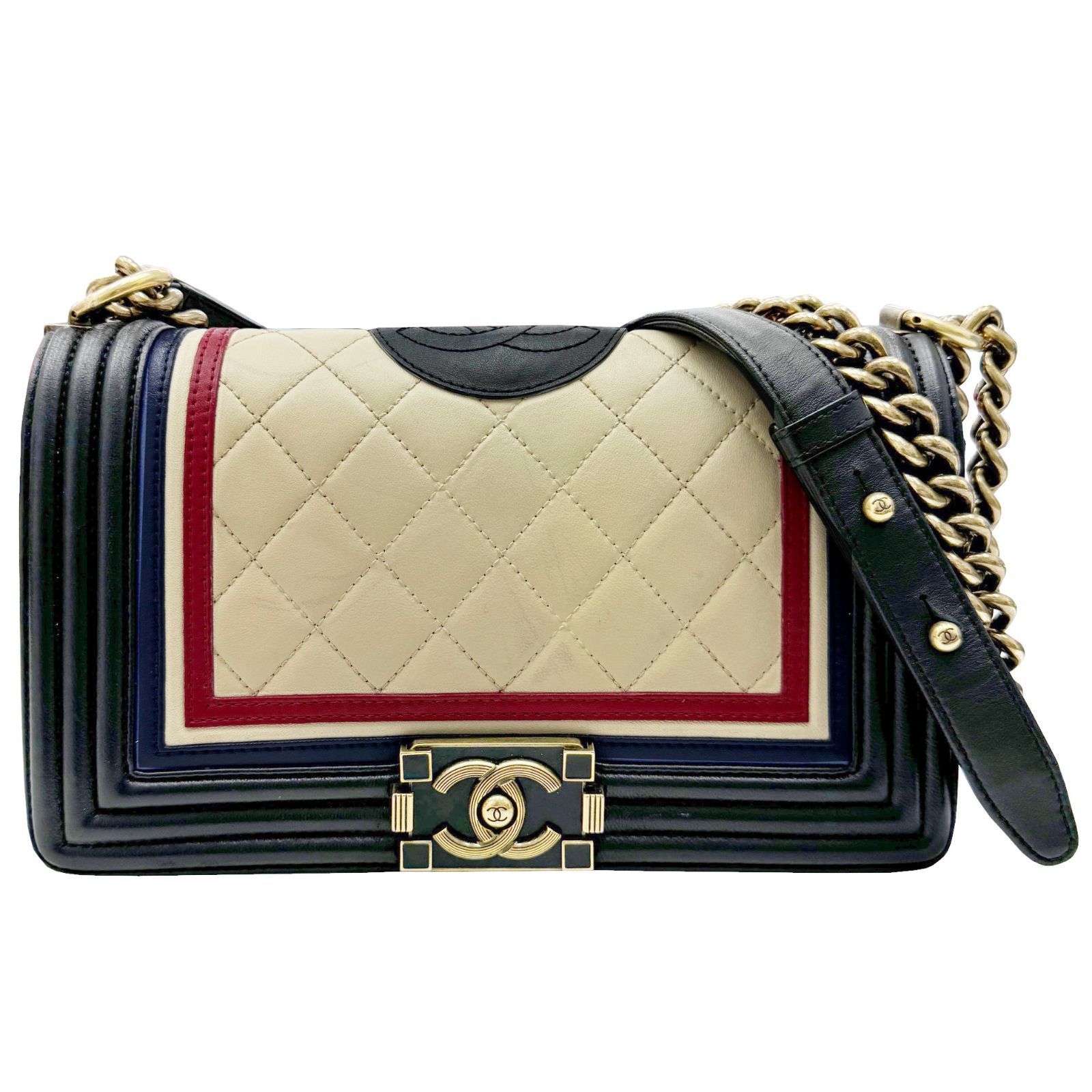 極美品❣️ CHANEL ボーイシャネル ショルダーバッグ マルチカラー CHANEL シャネル ボーイシャネル ココマーク チェーンショルダー