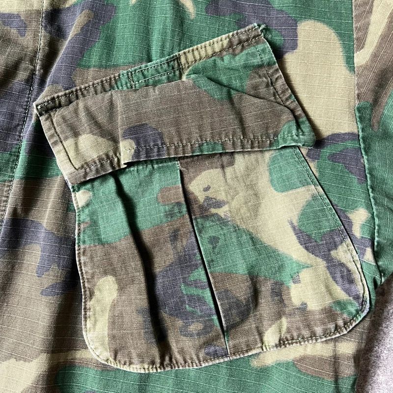 60s US ARMY 米軍実物 4th ERDL グリーンリーフ カモ ジャングル