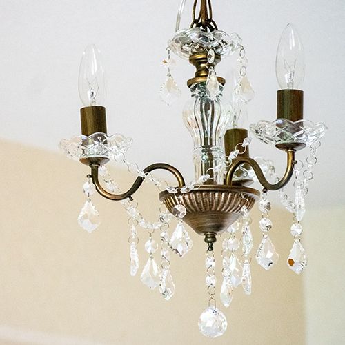 エスパスESPACE3灯シャンデリア 白熱球 トップ ゴールド