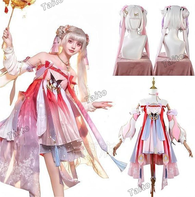 鳴潮 コスプレ めいちょう メイチョウ 今汐 桃夭灼灼 コスチューム ウィッグ付き 人気ゲーム パーティー 大人 人気 仮装 学園祭 お祭り cos