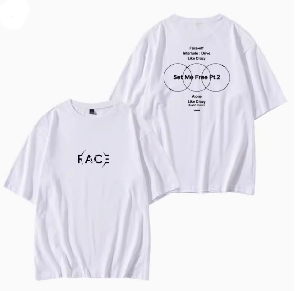 BTS Jimin ジミンTシャツ ホワイト FACE - メルカリ