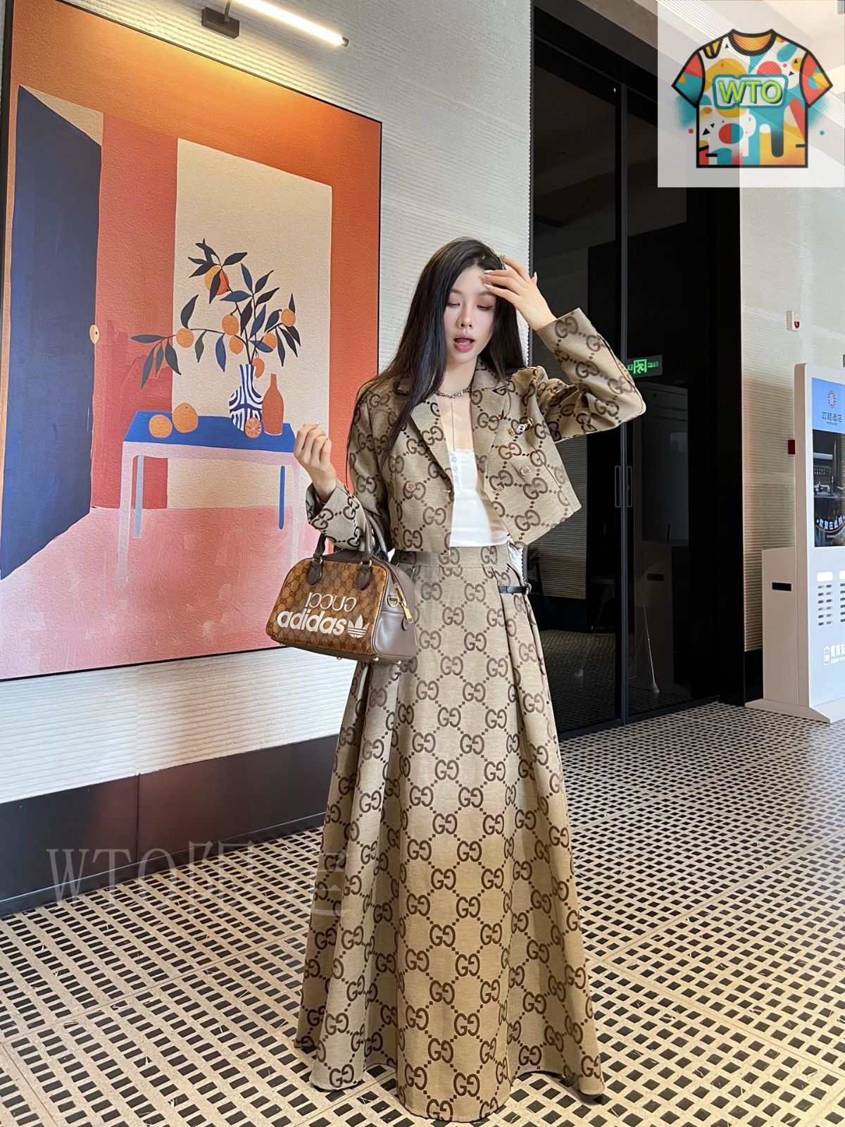 今日 Gucci 25 新款 クラフトワークシリーズ ダブル G 満載ジャカードアイテム