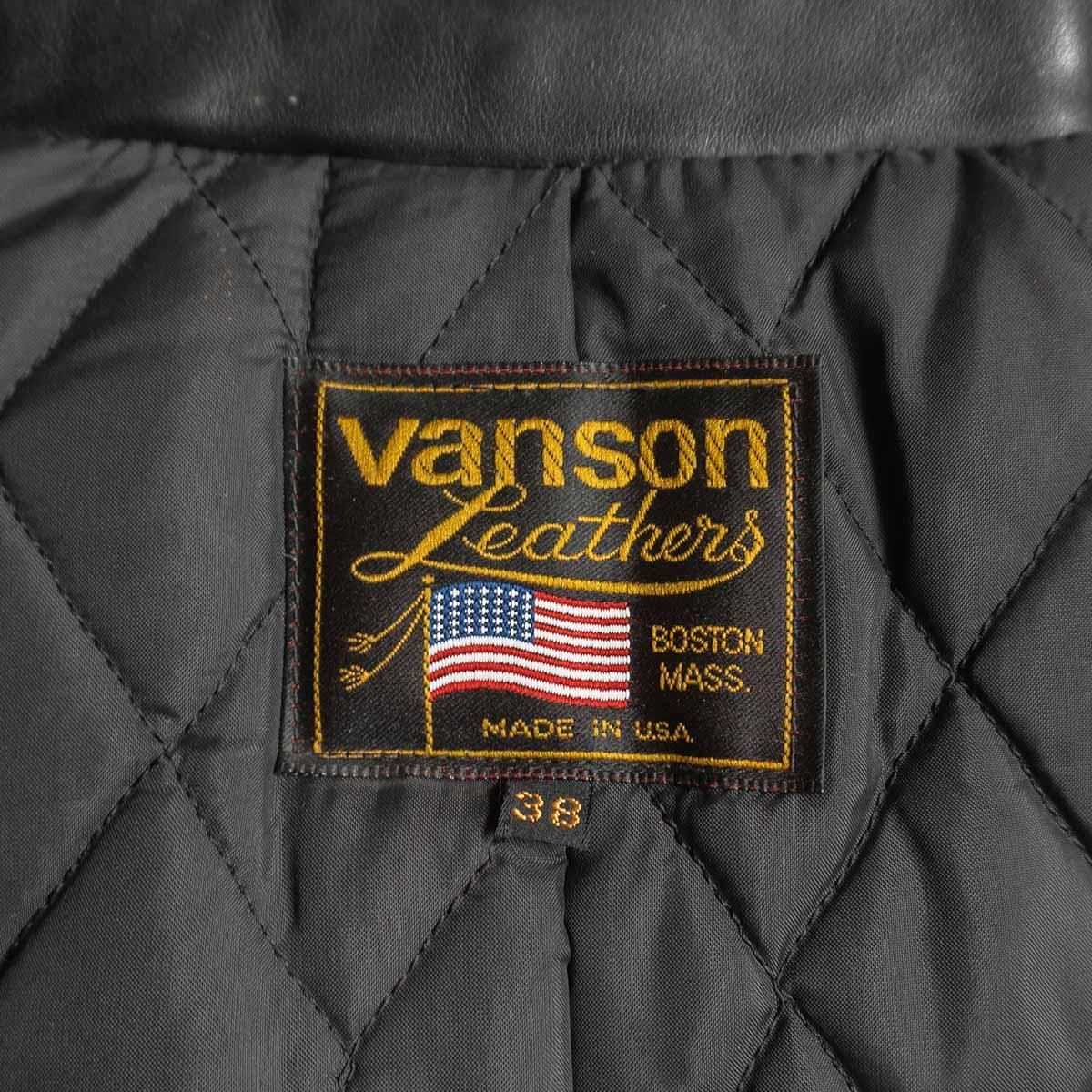 美品】 VANSON 【ENF エンフィールド シングル ライダース ジャケット】38 レザー USA製 バンソン 2411063 - メルカリ