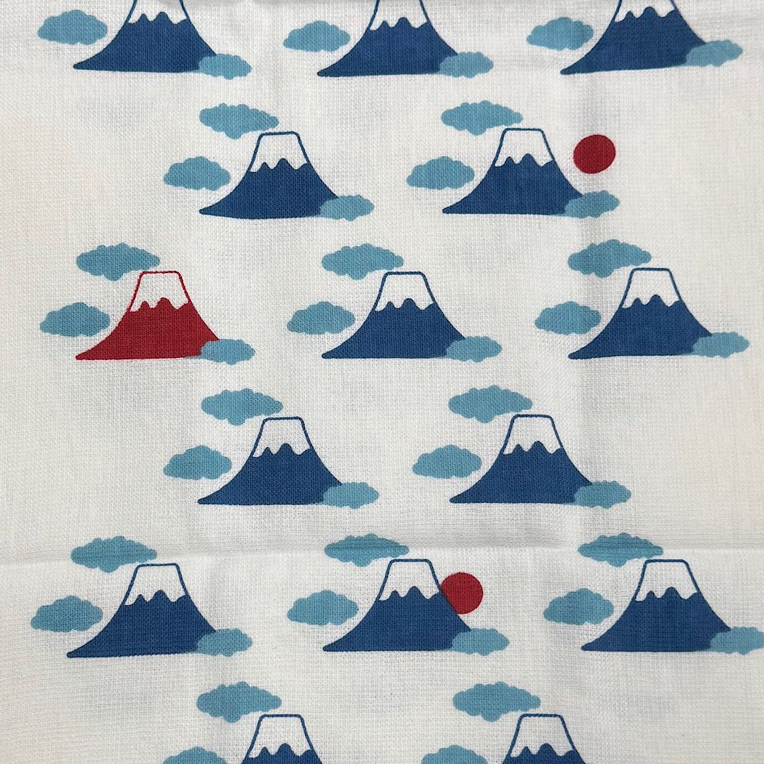新品 泉州タオル フェイスタオル 同柄 2枚セット 富士山 ふわさら