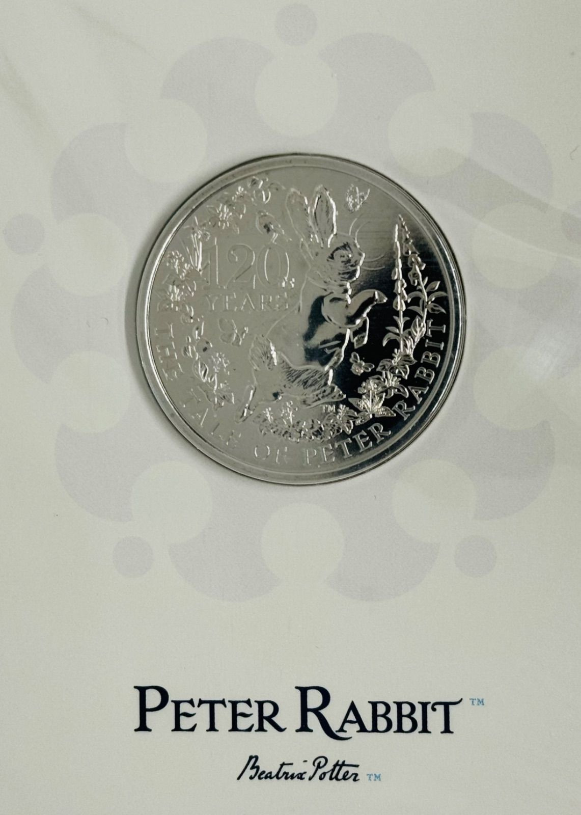 英国ロイヤルミント　ピーターラビット銀貨 ピーターラビット コイン Coin Beatrix Potter Peter Rabbit