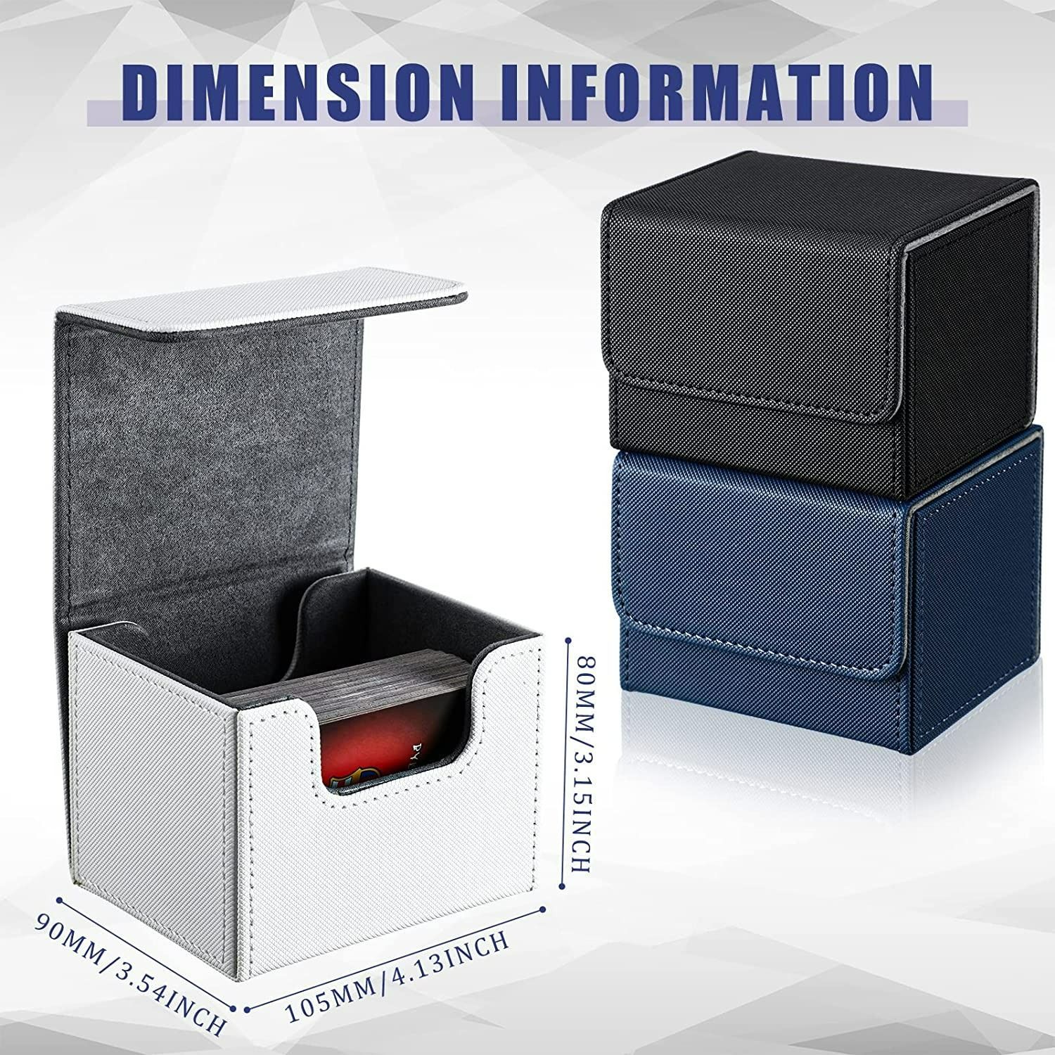 高級 レザー調 デッキケース トレカ トレーディングカード 約100枚収納