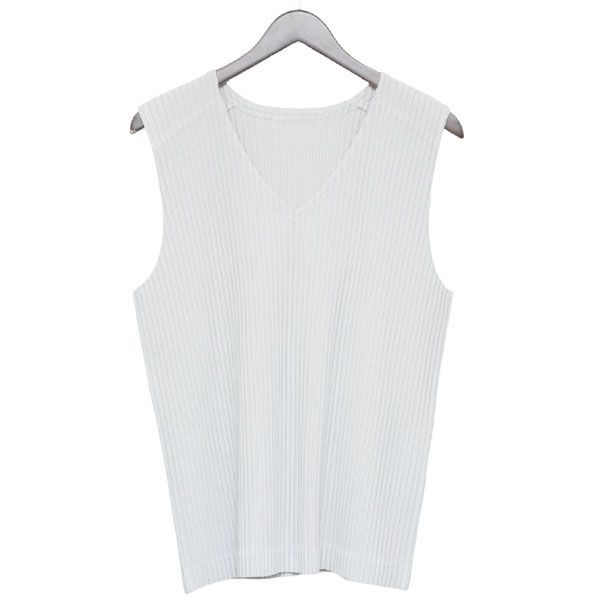 HOMME PLISSE ISSEY MIYAKE イッセイミヤケオムプリッセ プリーツVネックベスト 8054000217526