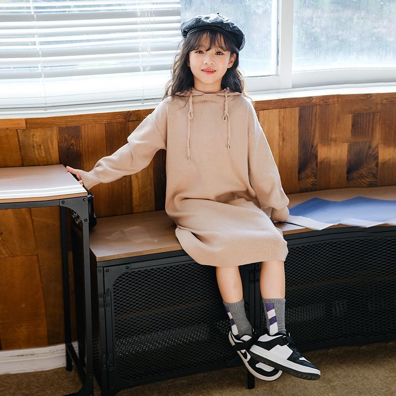 女の子 ワンピース 2025年 秋冬 韓国風 子供服 ガールズ 厚手 ニット カジュアル スポーツ セーター ワンピ 森ガール風 スカート zMMU997 STEELWINDOWSANDDOORS_COM