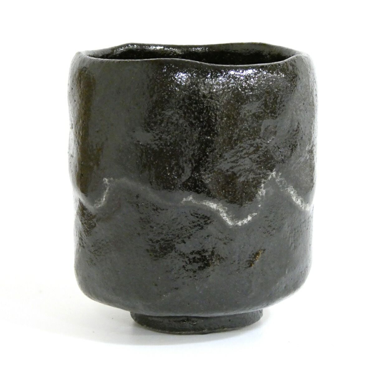 玉藻焼 初代 氏家常平 黒 幕釉茶碗 共箱 茶道具 検索： 光悦 即中斎