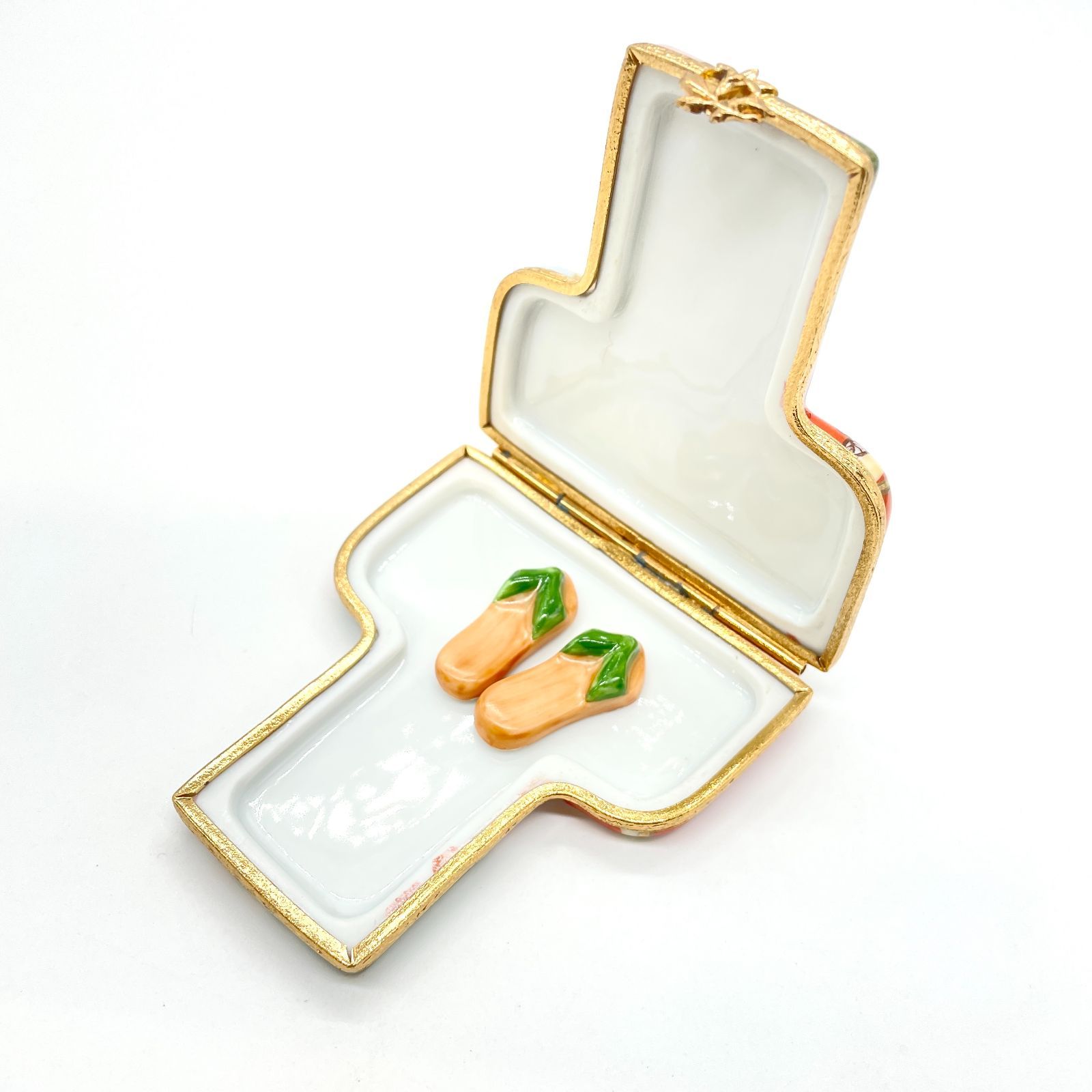 ★リモージュ★ レモン ハンドペイント トリンケット ボックス サイン入り LIMOGES リモージュボックス フランス エナメル ハンドペイント 小物