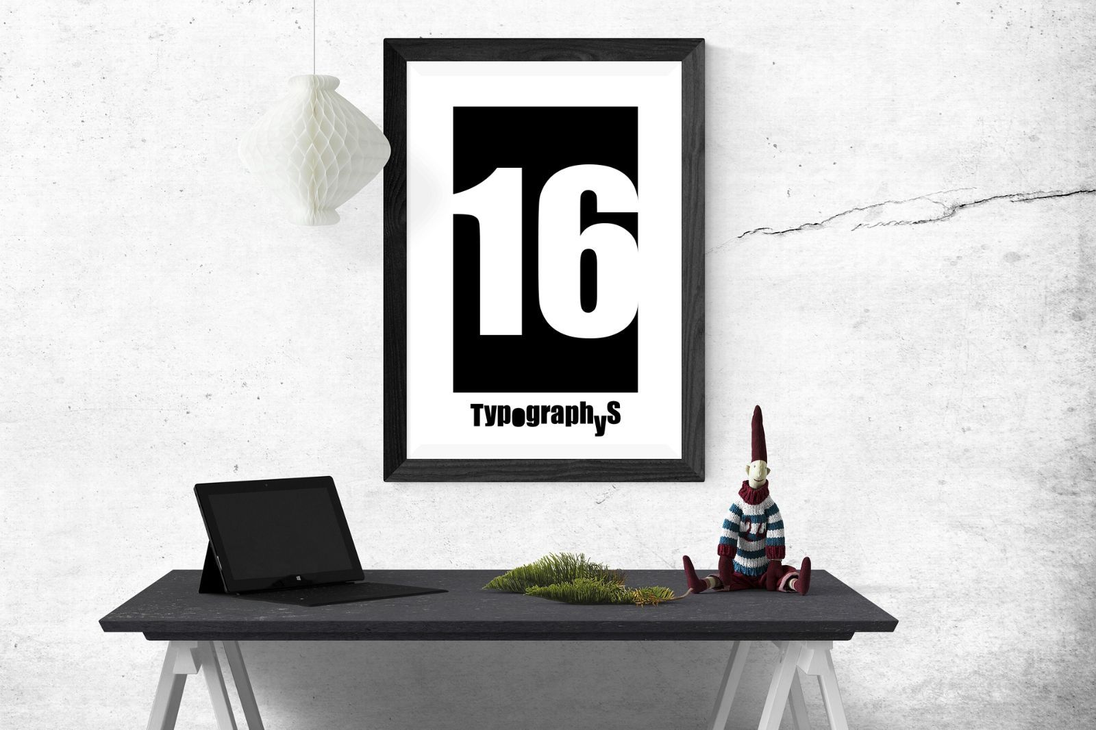 【A2】TYPOGRAPHYS アートポスター（A2サイズ）16BK