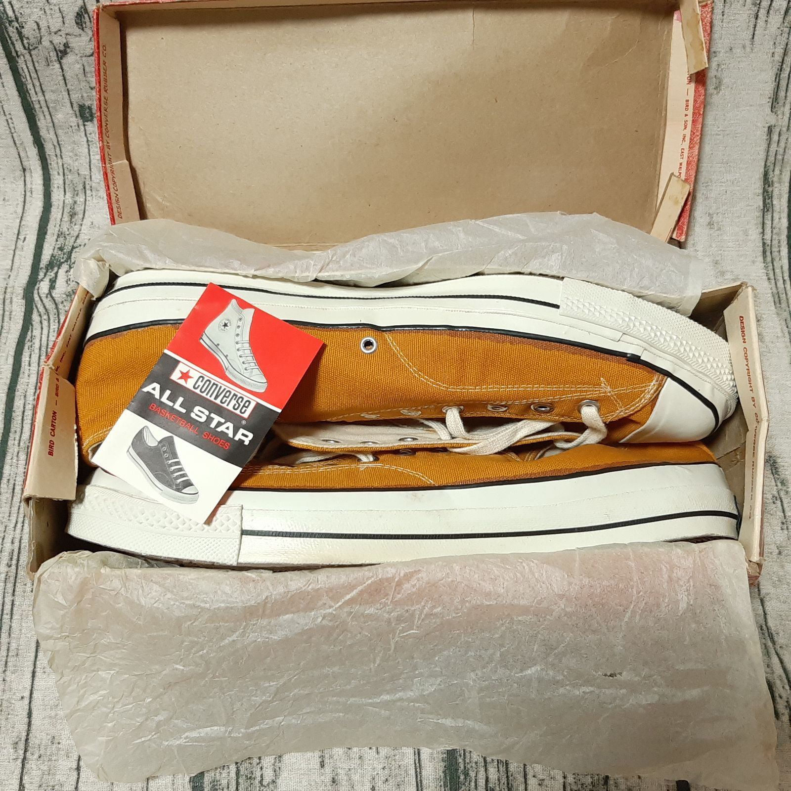 US 14.5】70s 一つ星 CONVERSE CHUCK TAYLOR マスタード からし