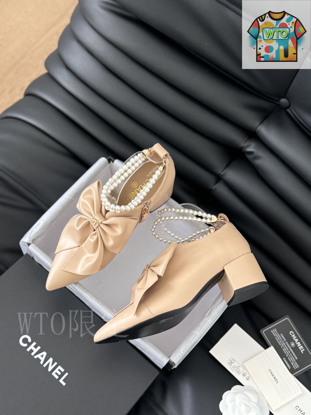 シャネル 24A パール ボウ ロング & ショートブーツ レザー シリーズ05