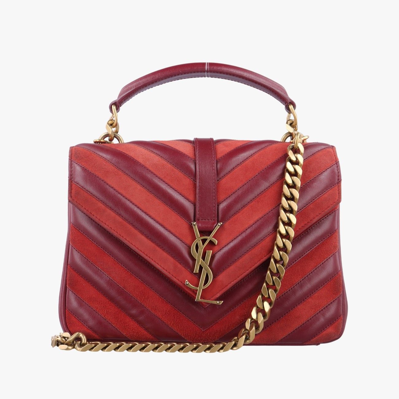 イヴサンローランYves Saint Laurentカレッジ レッド スエード×レザー 428056 ARS428056.0617