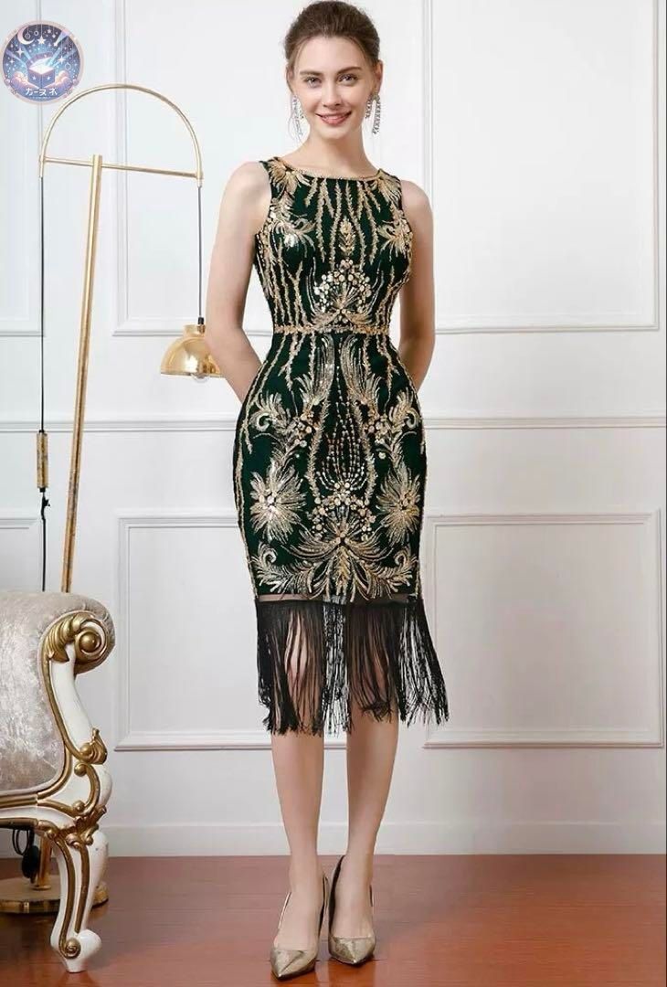 ダンスパーティーにオススメ スパンコールで華やか-エレガントなワンピース