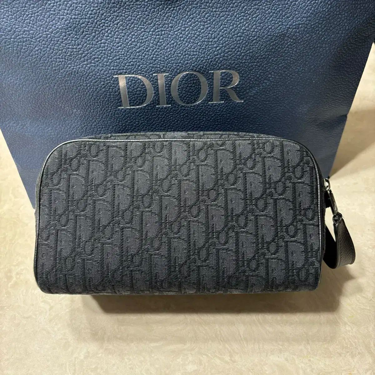 国内正規品】Dior ディオール/オブリークジャガードバックジップレザー