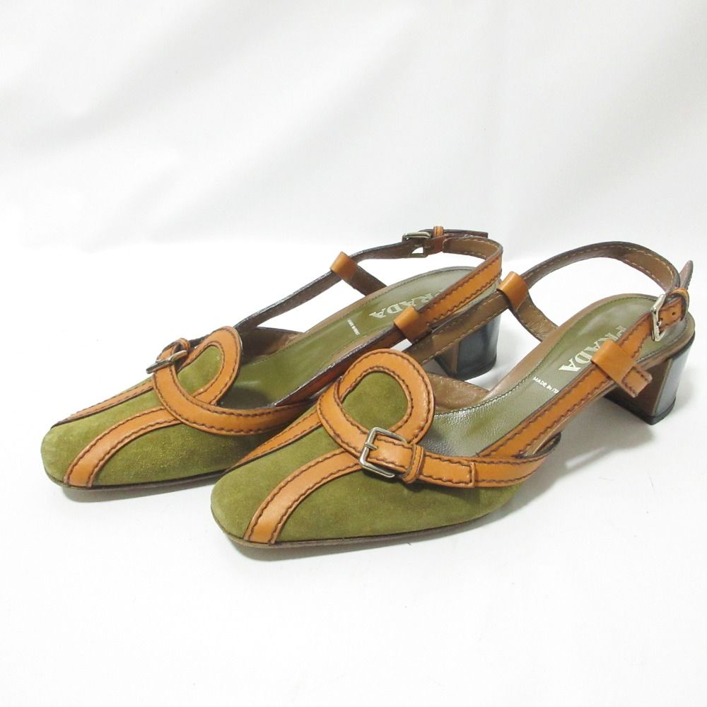 【USED】PRADA ベルトサンダル 良品 PRADA プラダ ベルトデザイン スエード ストラップ