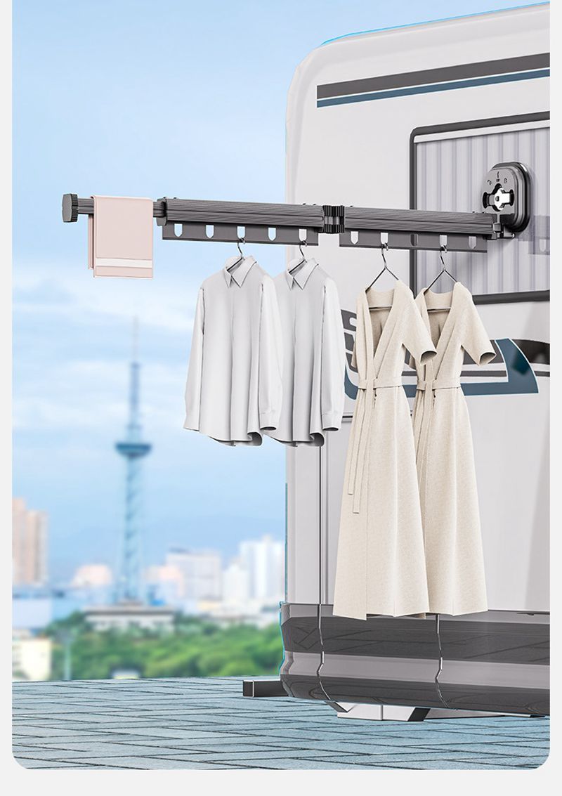 物干し 折り畳み 2段 未使用 物干し竿 吸盤式 伸縮可能 省