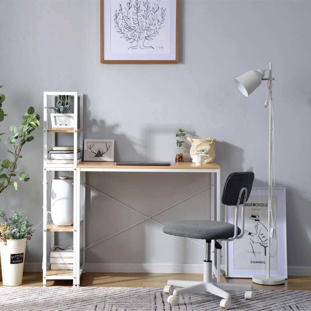 新着商品 左右入替可 収納 パソコンデスク 両用デスク ナチュラル×ホワイト ハイタイプ オーエスジェイ OSJ 115×50×120 WF192557CAA