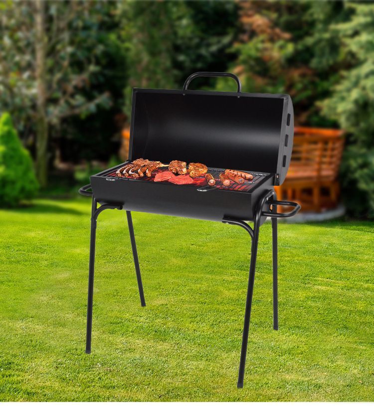 送料無料 アウトドアポータブルバーベキューグリル 簡単組み立て キャンプ用 厚手炭火BBQグリル 注目シリーズ ZZ520
