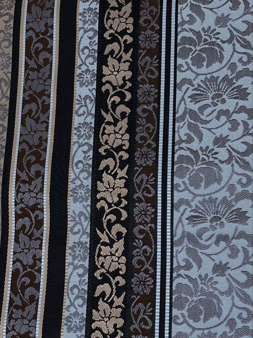 本場筑前博多織 井上絹織 全通 八寸名古屋帯 松葉仕立て 唐花 正絹