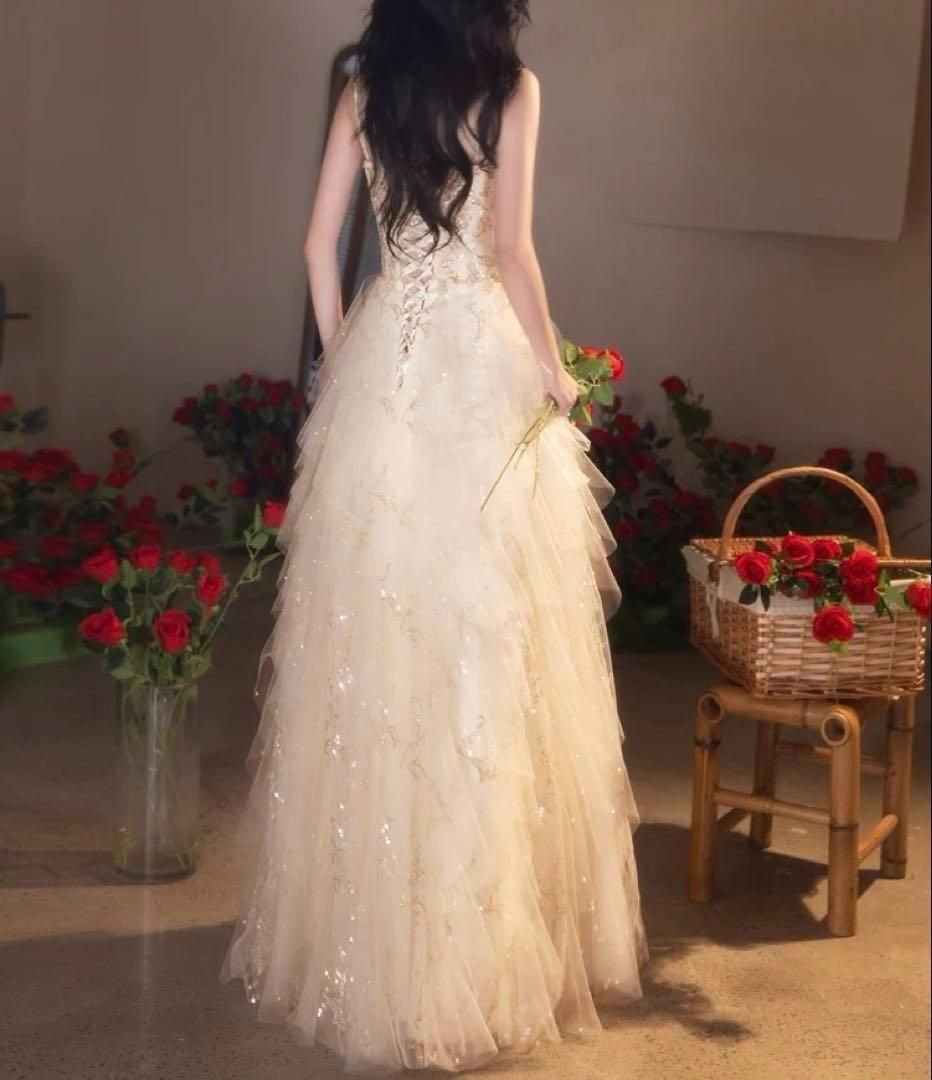 ウェディングドレス パーティードレス 結婚式 披露宴 演奏会 花