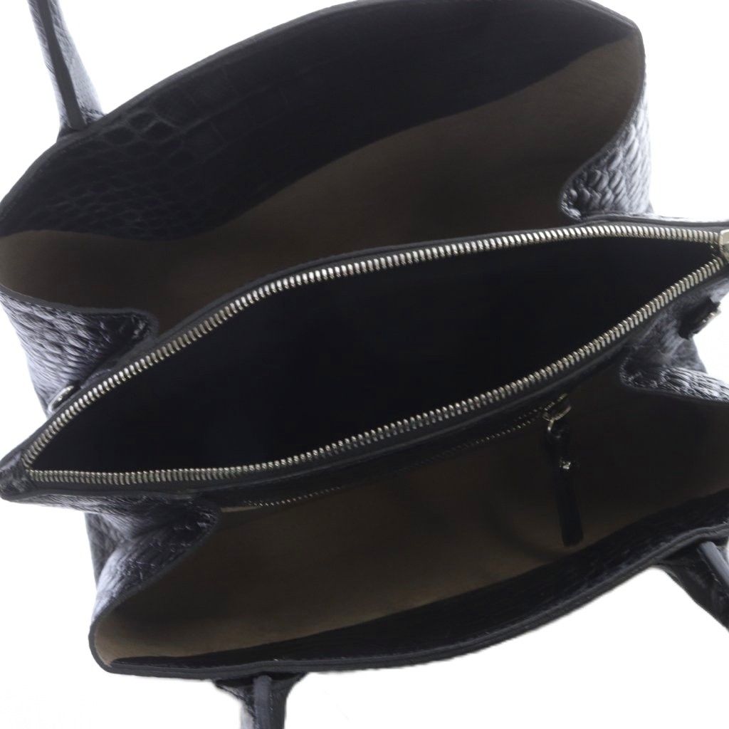 イアクッチ IACUCCI レザー クロコ 型押し 2WAYバッグ