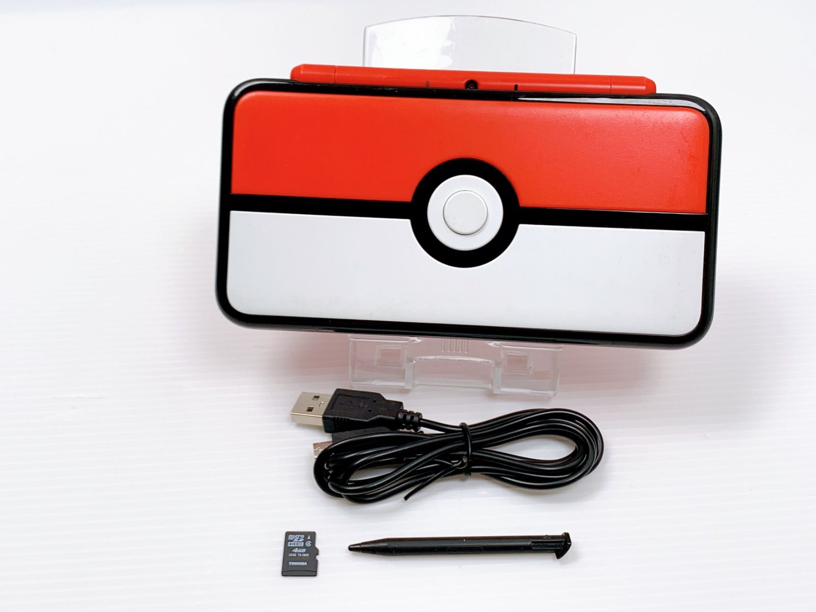 New 2DS LL ポケモンボールエディション 液晶 すぐ遊べるセット 外装 動作 済み