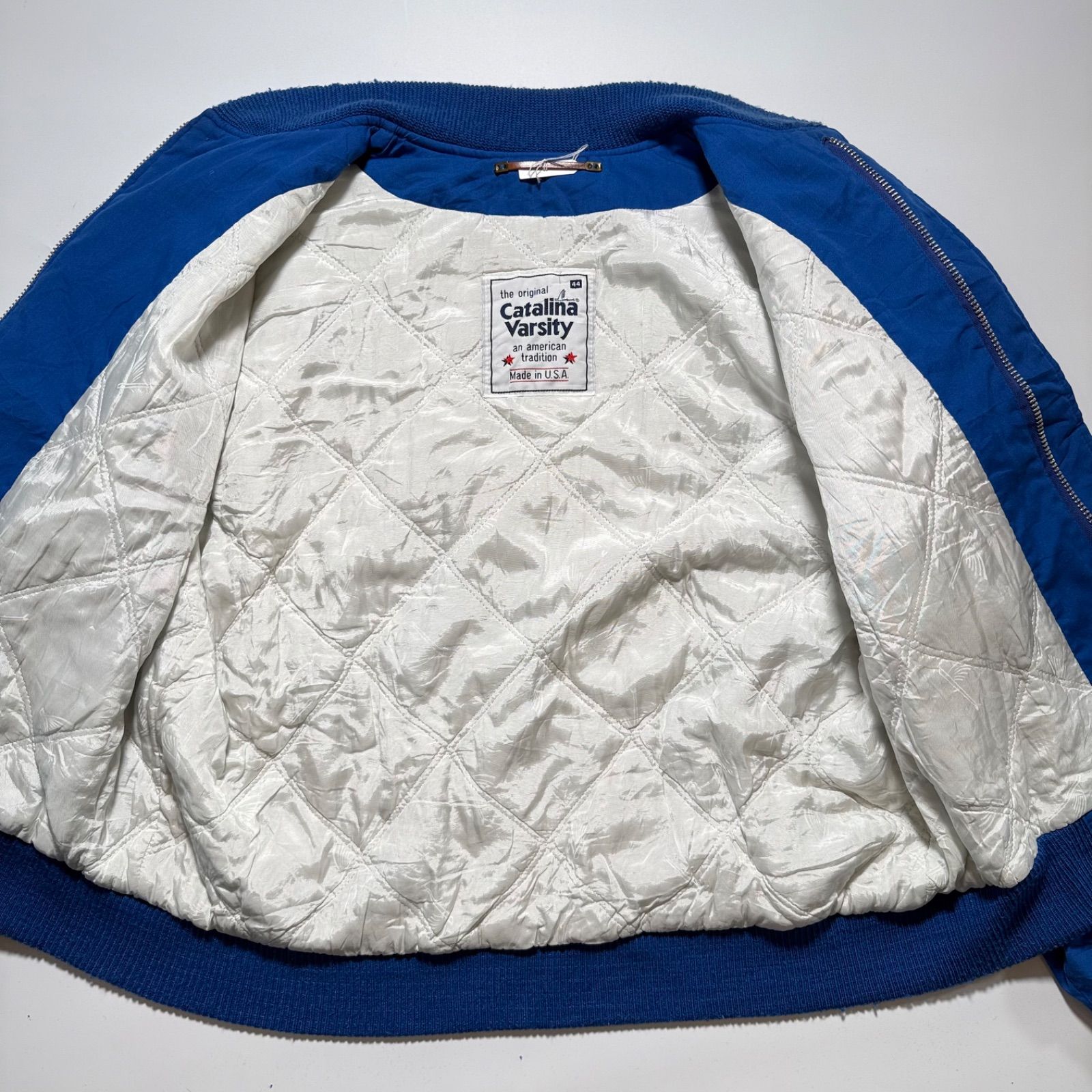 80s カタリナ ブルーカップショルダージャケット USA製【44