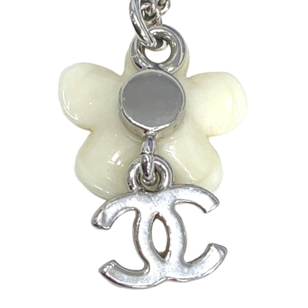 CHANEL シャネル ネックレス ココマーク 花 カメリア ホワイト シルバー