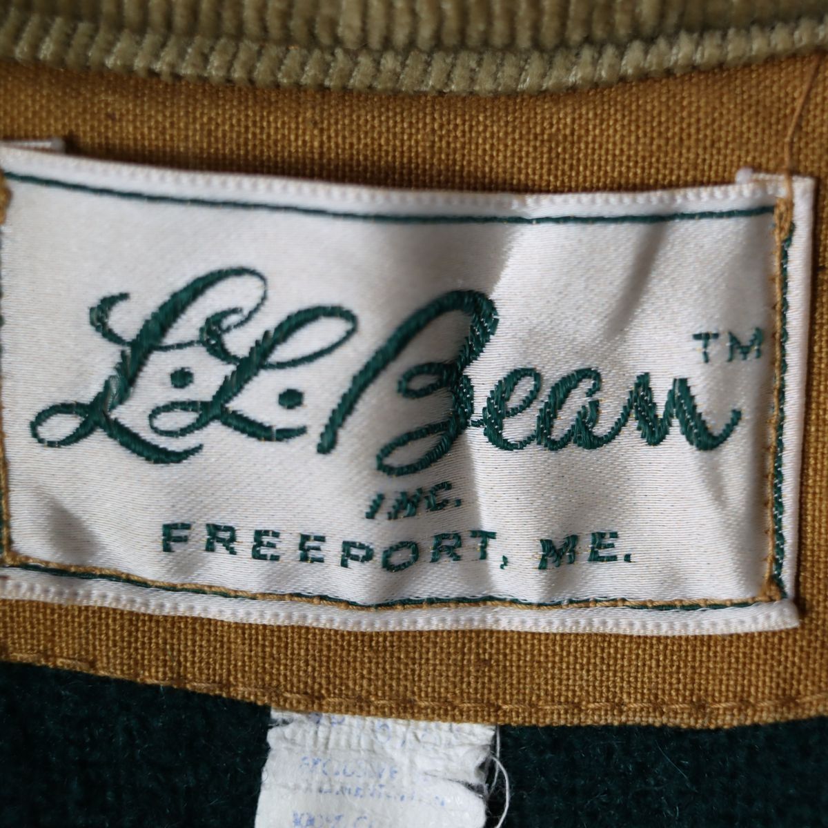 60s 筆記体タグ L.L.BEAN エルエルビーン ハンティング
