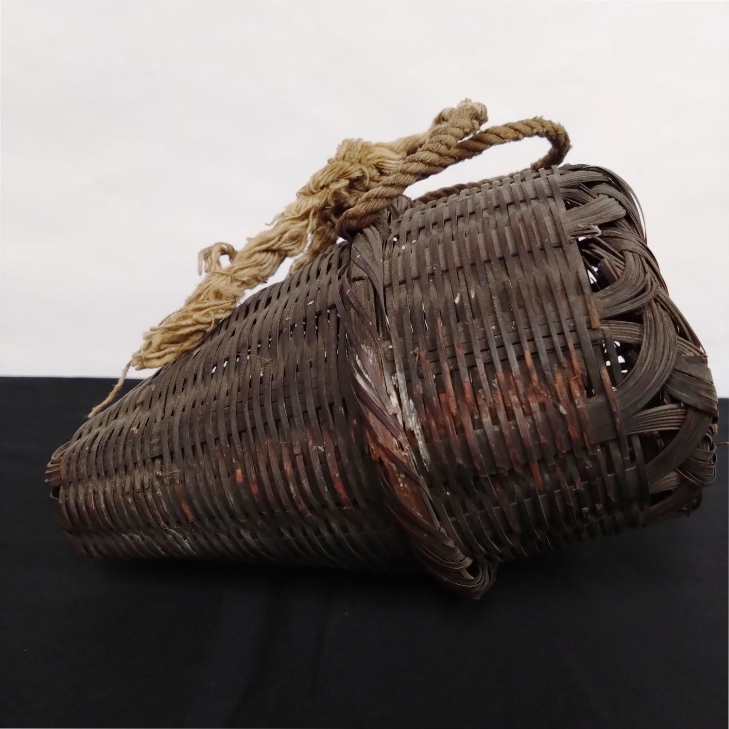 明治～昭和 竹編み 魚籠 腰てご 古道具坂田 16cm 0089 - メルカリ