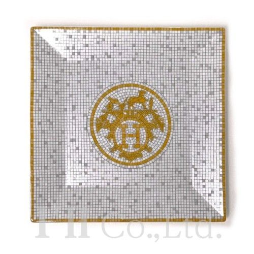 HERMES★ プチカレ No5＜モザイク 24＞ ゴールド 正方形　23cm HERMES エルメス モザイク24 ヴァンキャトル 23cm プチカレ No.5