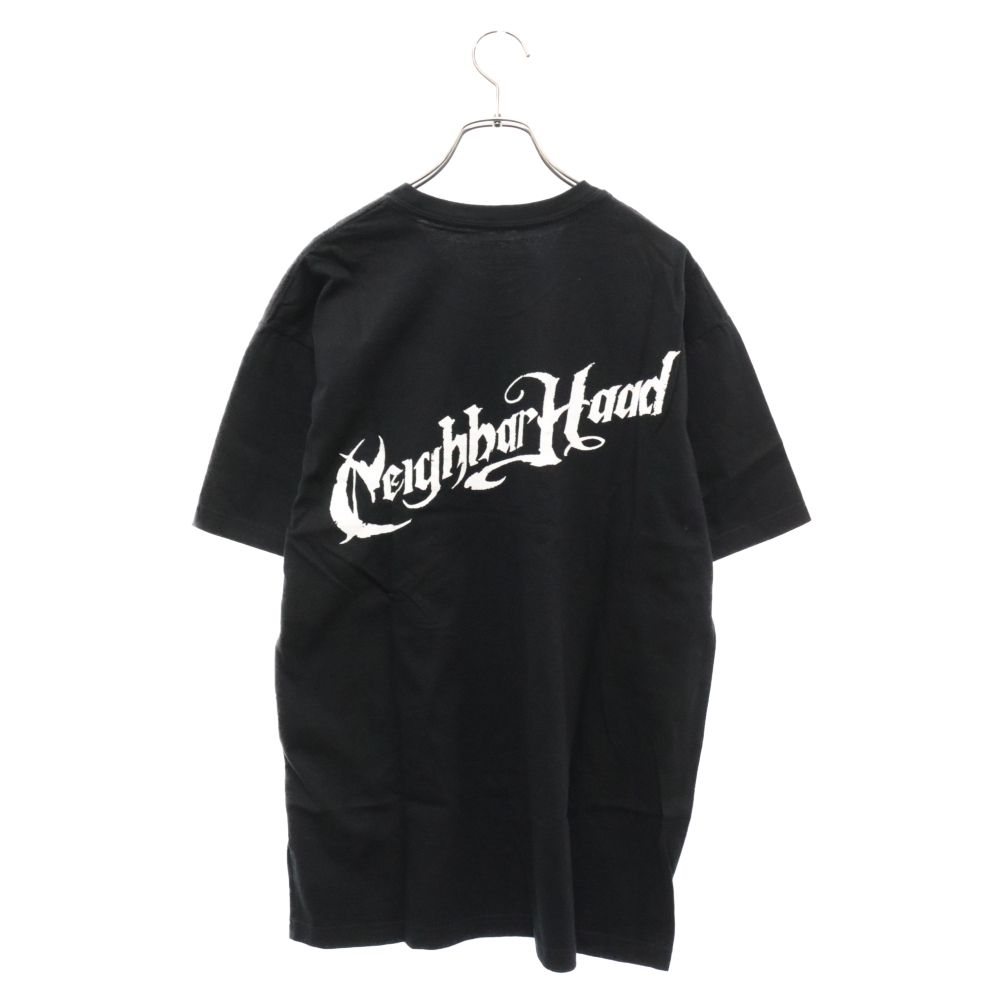 NEIGHBORHOOD (ネイバーフッド) ロゴプリント クルーネック 半袖 カットソー Tシャツ ブラック