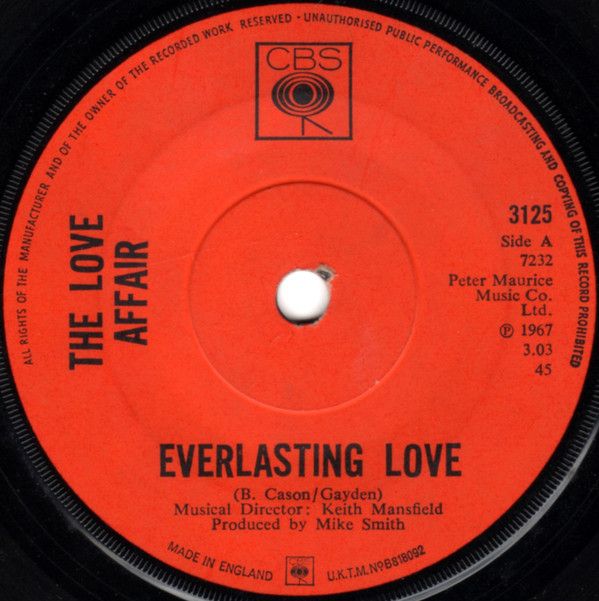 英7” Love Affair Everlasting Love 3125 CBS /00080 - メルカリ