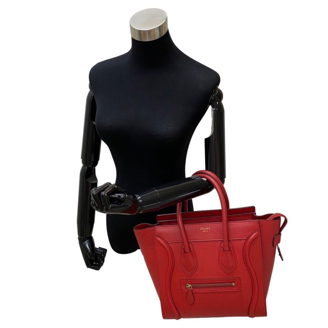 ほぼ未使用 希少品 保存袋付 CELINE セリーヌ ラゲージ マイクロ