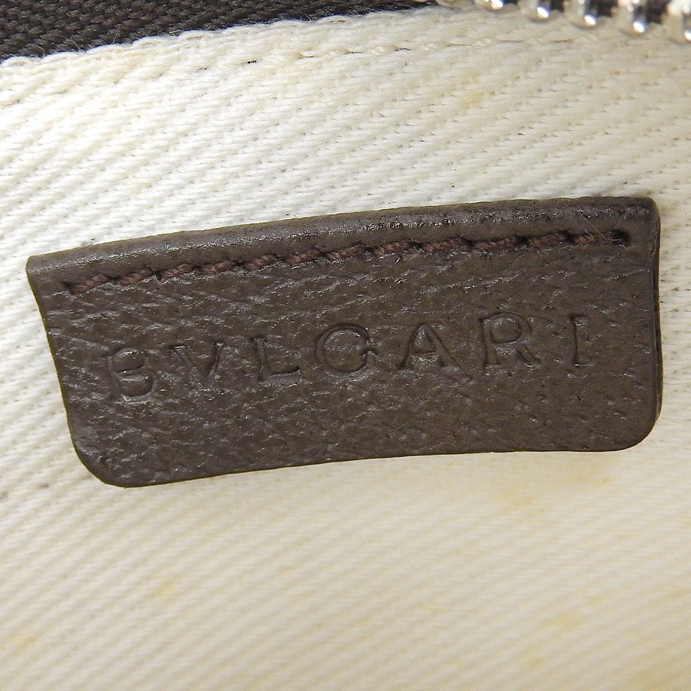 【本物保証】 箱付 新品同様 ブルガリ BVLGARI ロゴマニア フラットポーチ 22588 ショルダーバッグ キャンバス×レザー ベージュ 斜め掛け 本物保証】 箱付 新品同様 ブルガリ BVLGARI ロゴマニア フラット