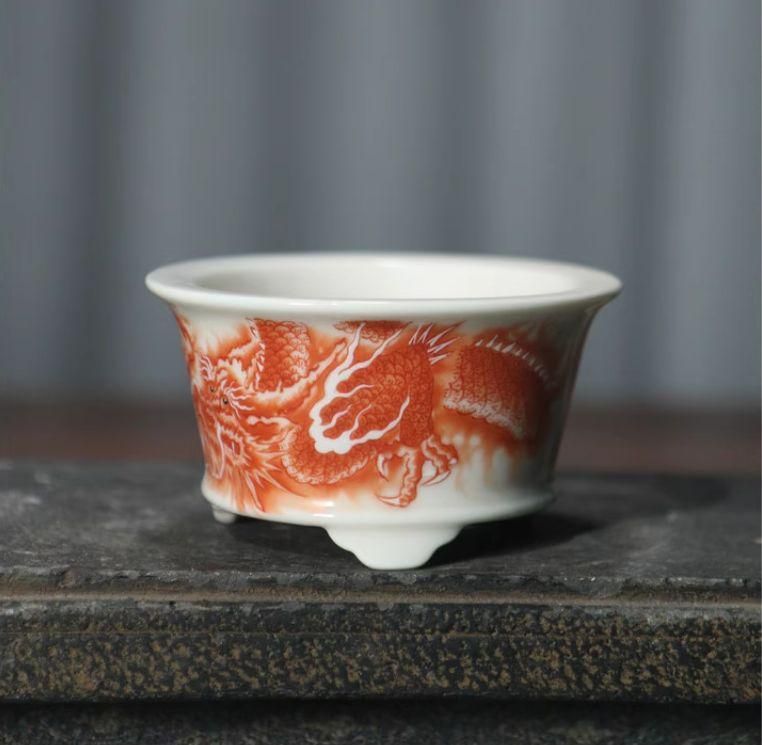 竜紋鉢 盆栽鉢 植木鉢 小品盆栽鉢 大品盆栽鉢 盆栽鉢 植木鉢 小品盆栽鉢 大品盆栽鉢 （緑紋八角鉢 盆栽鉢