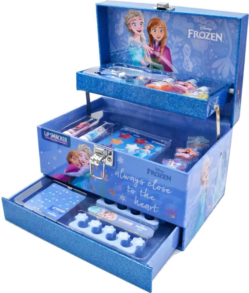 ディズニー プリンセス（Disney Princess）アナと雪の女王2 持ち運べる取っ手付き コスメセット 23点セット ディズニーシール付き キッズ用 化粧品 メイクアップセット コスメ コスメボックス 