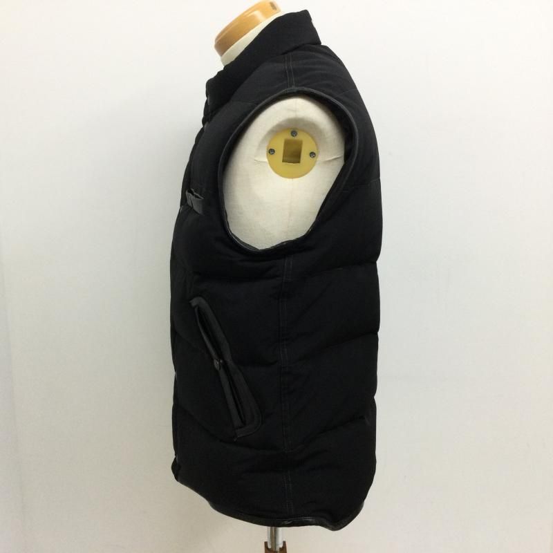FLATHEADフラットヘッド ダウンベスト レザー ナイロン 切替