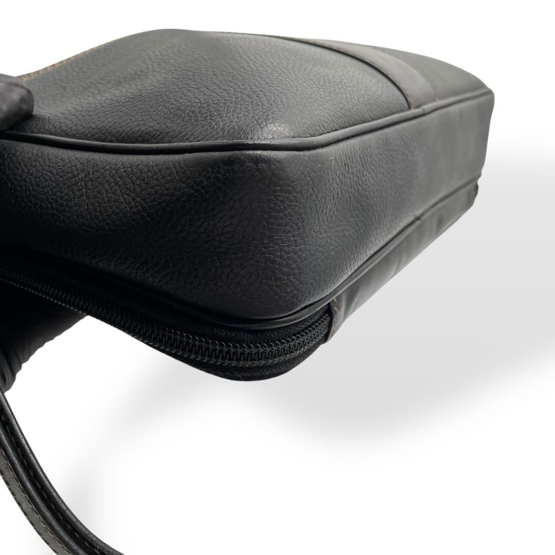 美品 Dunhill ゴールド金具 レザー クラッチバッグ ブラック